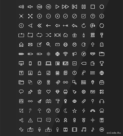 Минималистические белые иконки